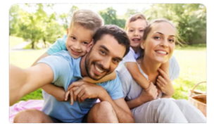 Family spending time together outdoors