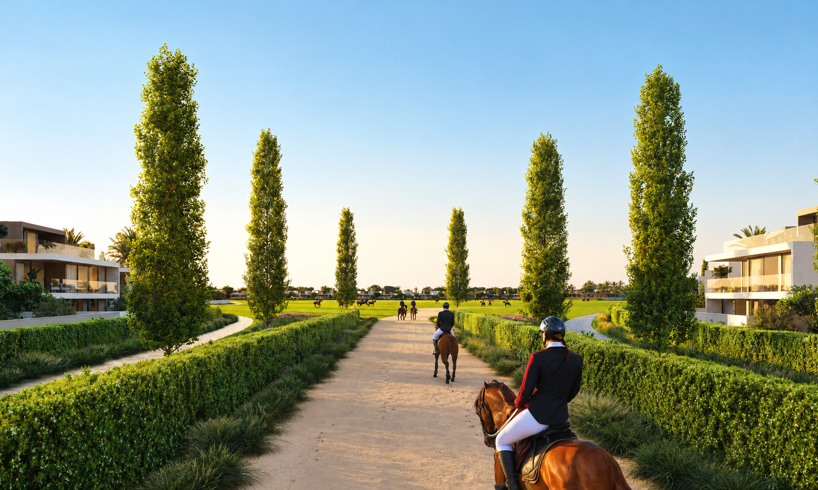 Equestrian resort pathway in Dubai